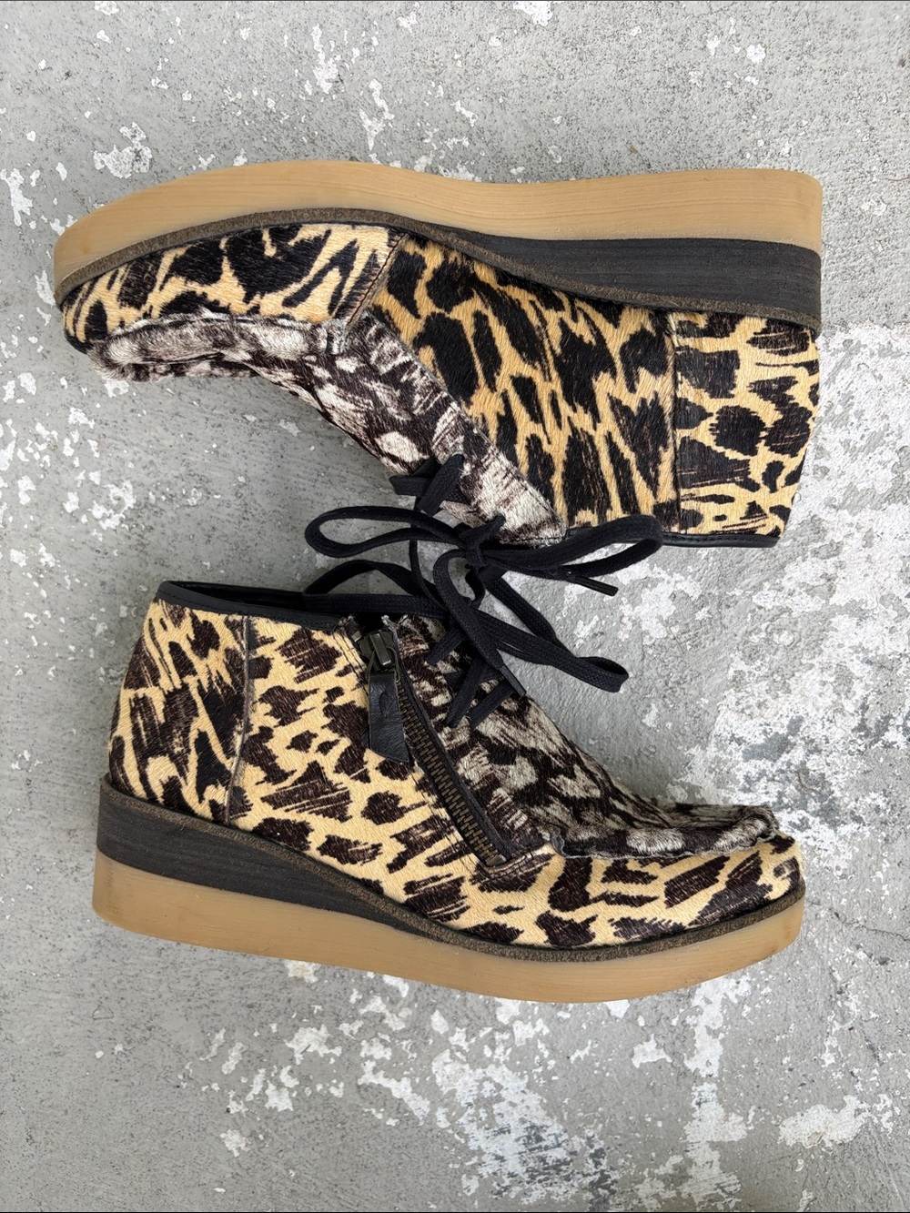 10 Crosby Derek Lamb  pony hair wedge booties